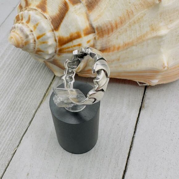 Moon & Stars Sterling Silver Ring Size 7 - Picture 7 of 8